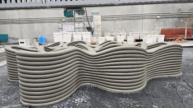 A 3D printed reef module with an organic, textured form