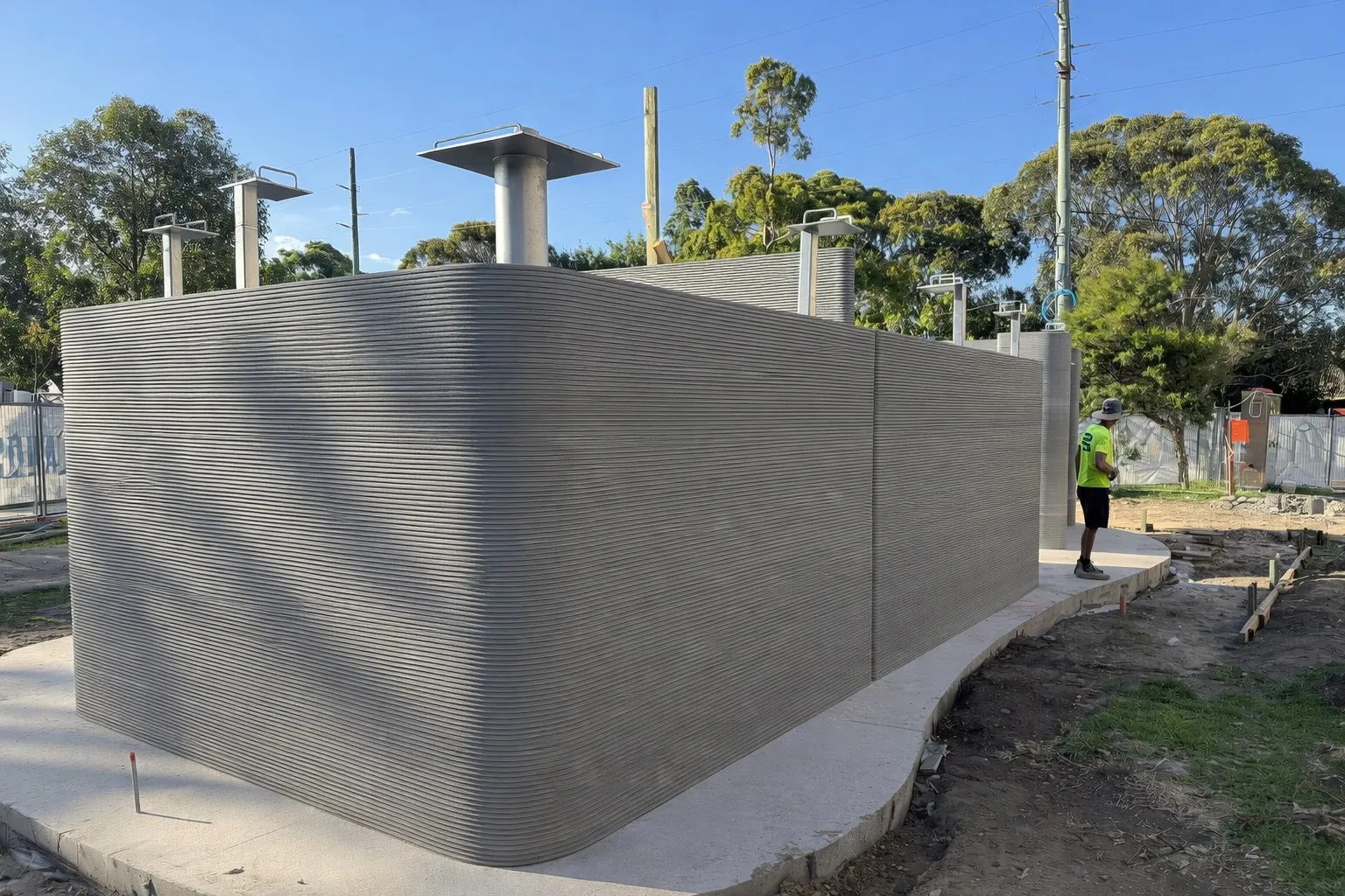 Engadine amenities ribbed printed walls
