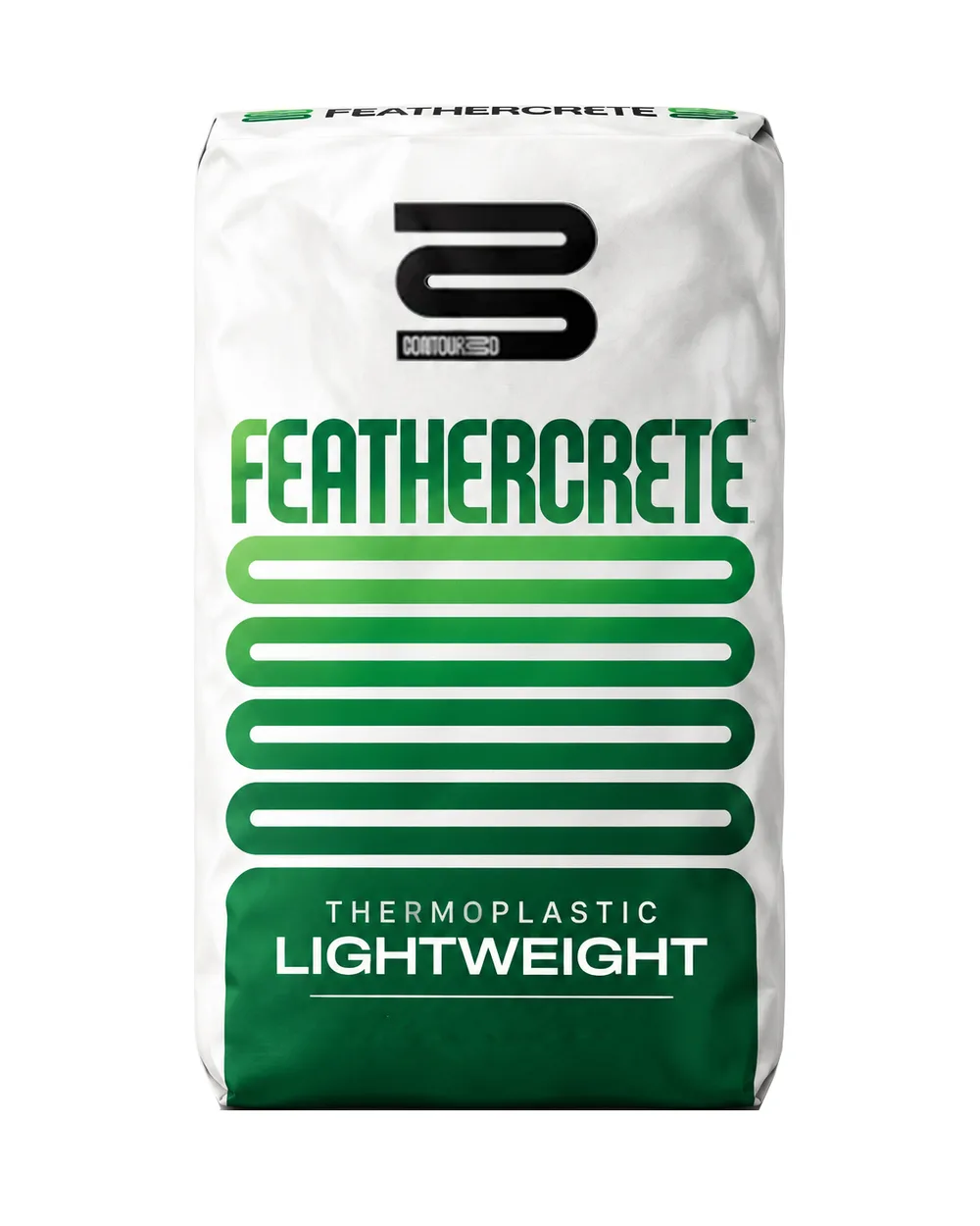 FeatherCrete, the Contour3D thermoplastic print material, labelled thermoplastic lightweight