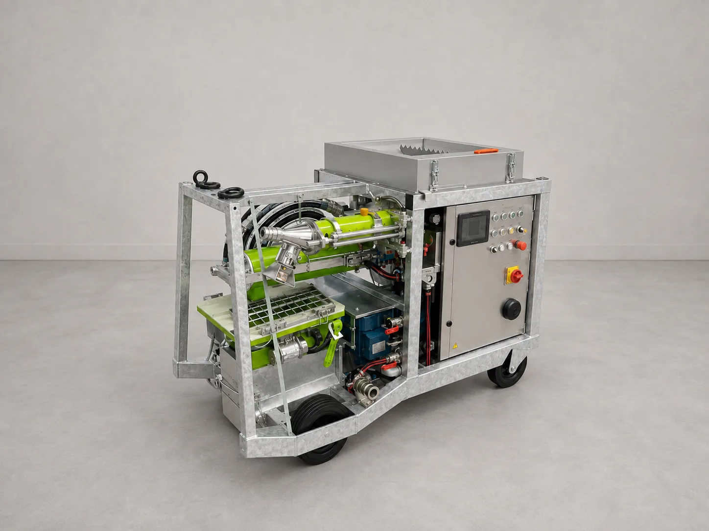 The MAI Multimix 3D continuous mixer pump in the Contour3D factory
